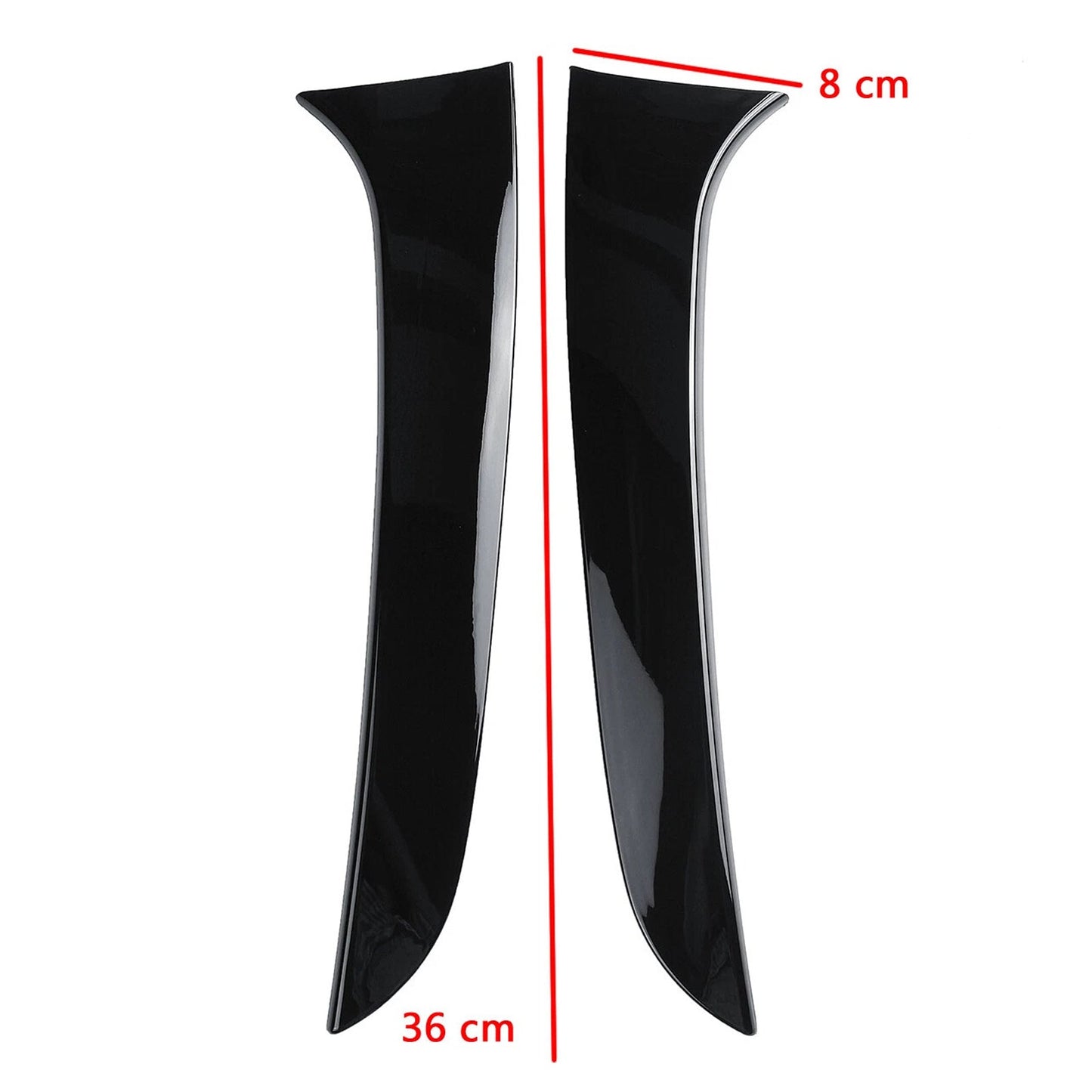 2012-2019 BMW 1 Series F20 F21 Gloss Black Pair Rear Window Side Wing Spoiler