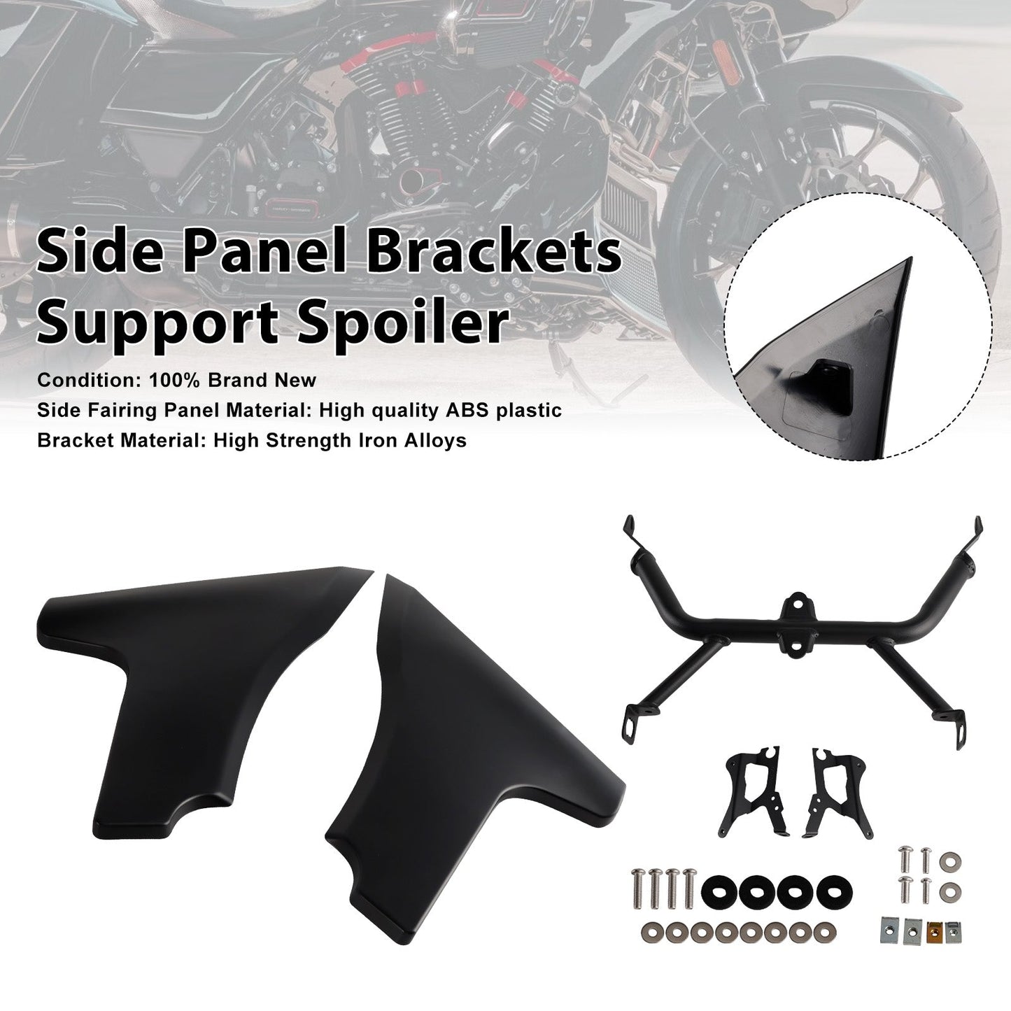 2024-later Harley Road Glide CVO ST FLTRXSTSE Side Panel Brackets Support Spoiler