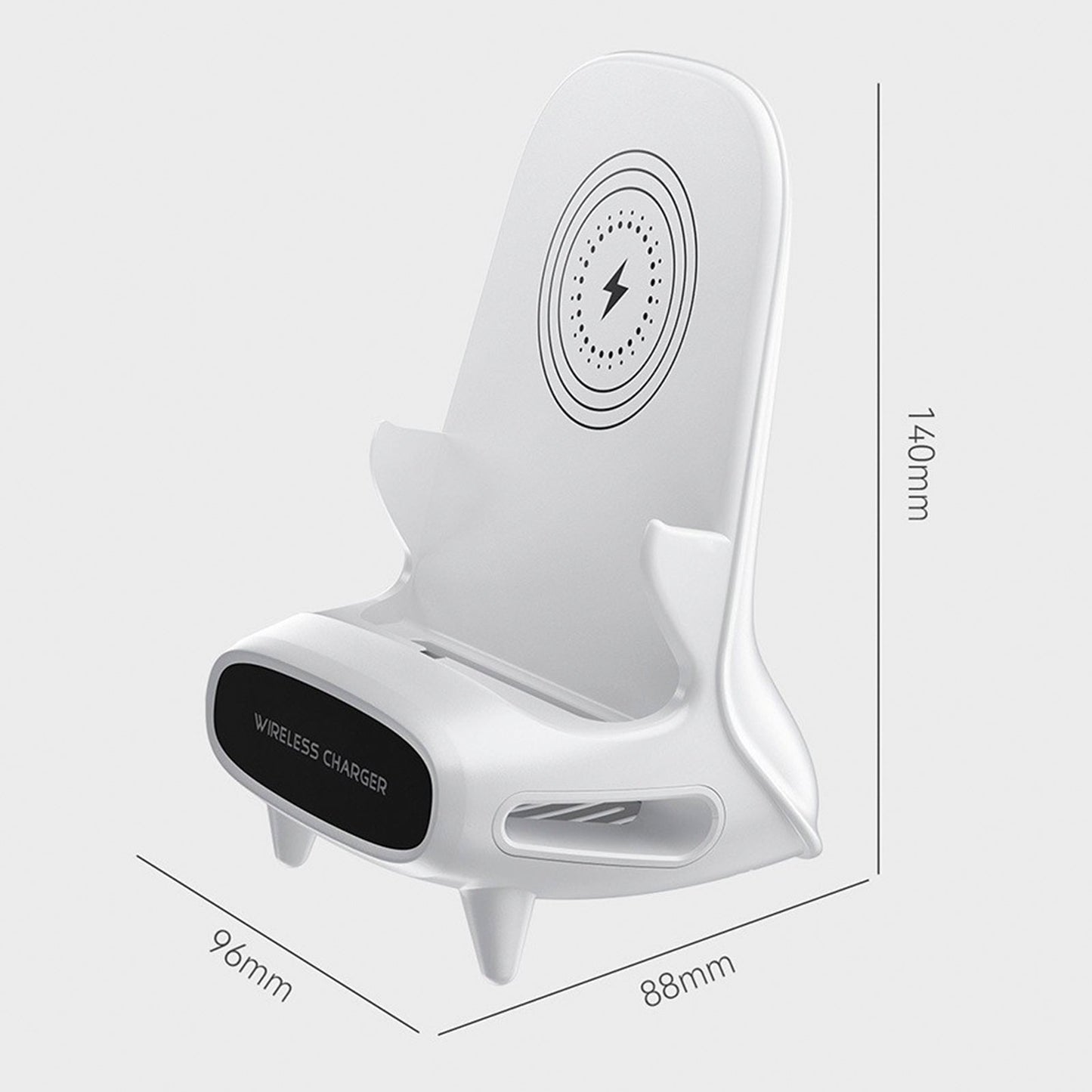3 in 1 V8 Mini Chair Wireless Charger Phone Holder Charging Phone Stand Speaker