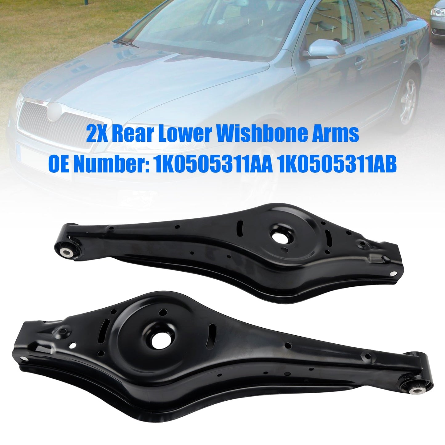 VW GOLF PLUS V (5M1, 521) 2X Rear Lower Wishbone Arms 1K0505311AA 1K0505311AB
