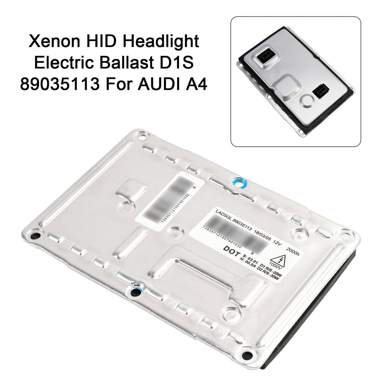 Xenon HID Headlight Electric Ballast D1S 89035113 For AUDI A4