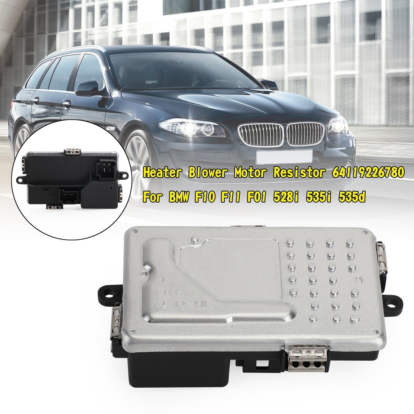 2012-2016 BMW 528i xDrive Base Sedan 4-Door Heater Blower Motor Resistor 64119226780