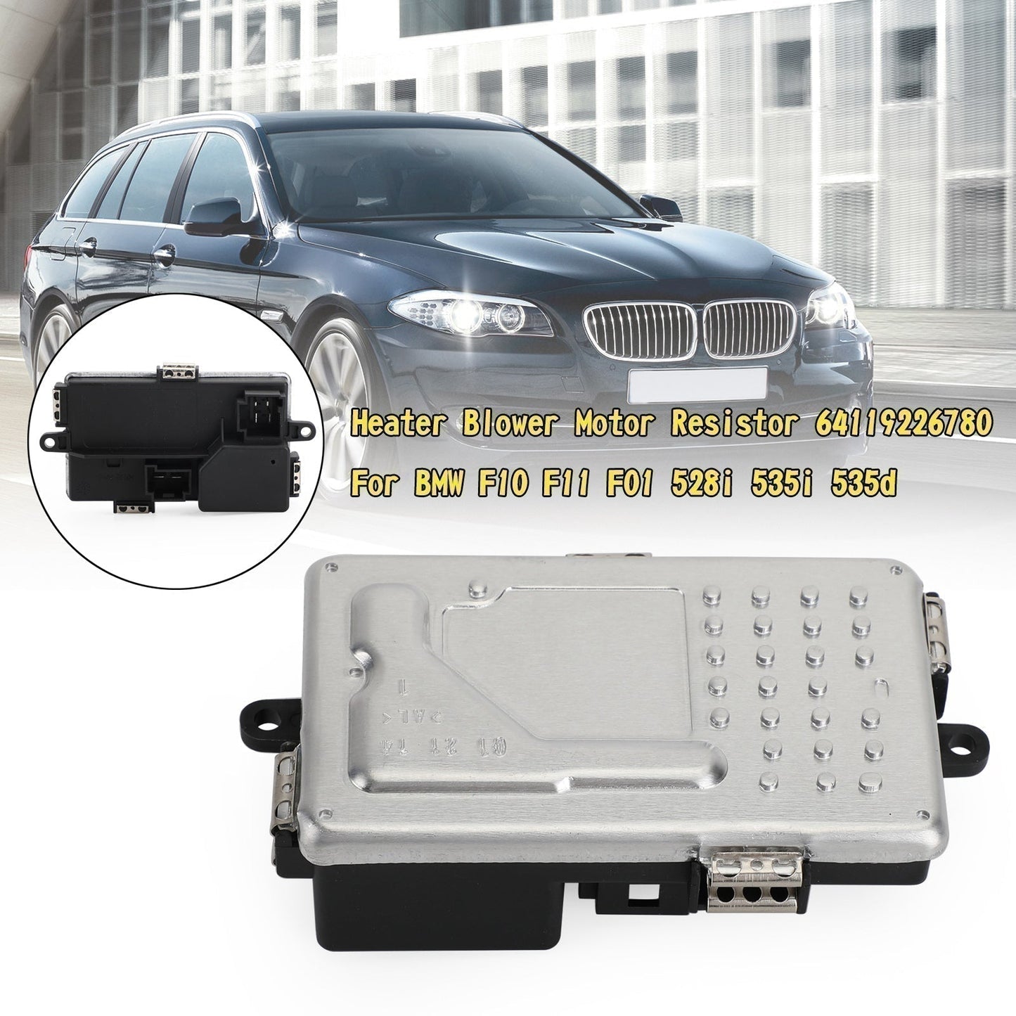 2013-2016 BMW 650i xDrive Gran Coupe Base Sedan 4-Door Heater Blower Motor Resistor 64119226780