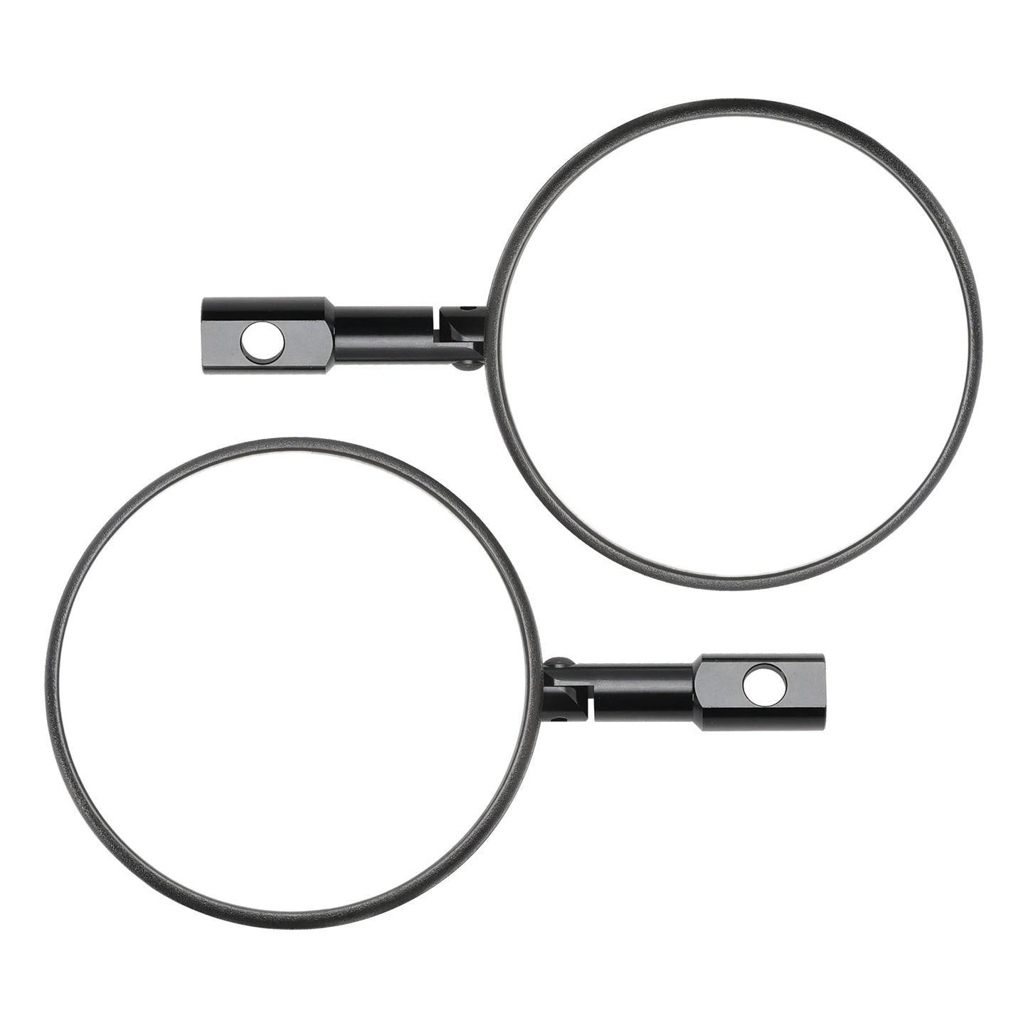 BLACK ROUND PAIR HANDLEBAR MIRRORS SUPERBIKE SUPERMOTO BAR END MIRROR M8 M10