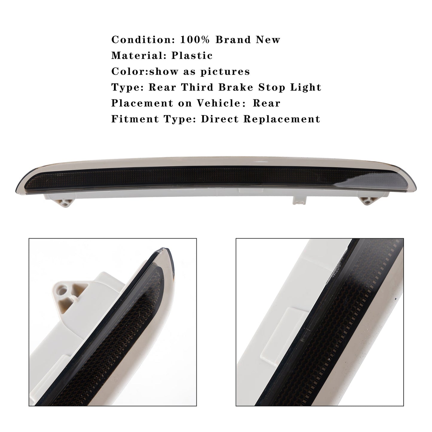 2004-2013 AUDI A3 S3 RS3 8P Sportback Rear Third 3RD Brake Stop Light BLK