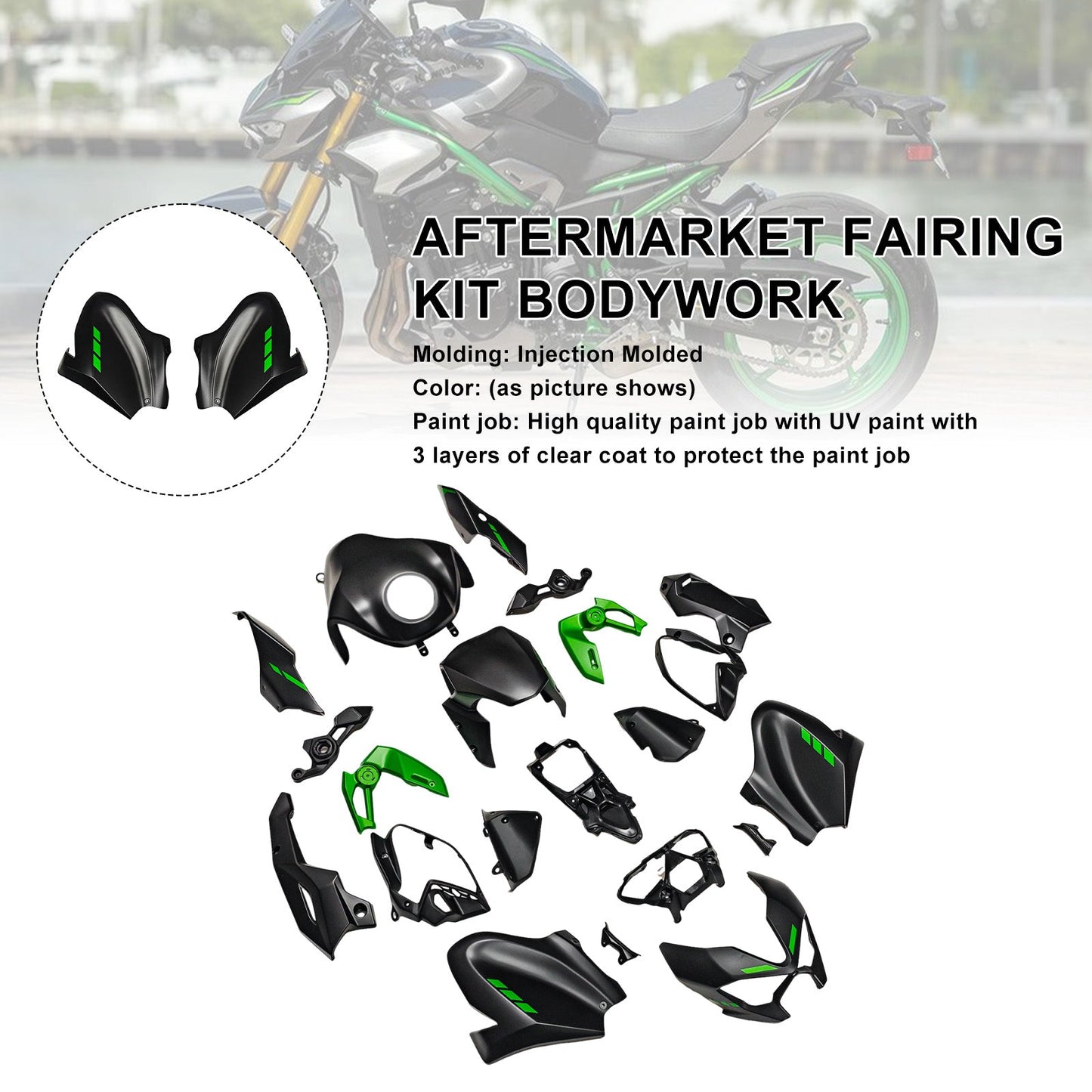Injection Bodywork Fairing Kit for Kawasaki Z900 2025-2026