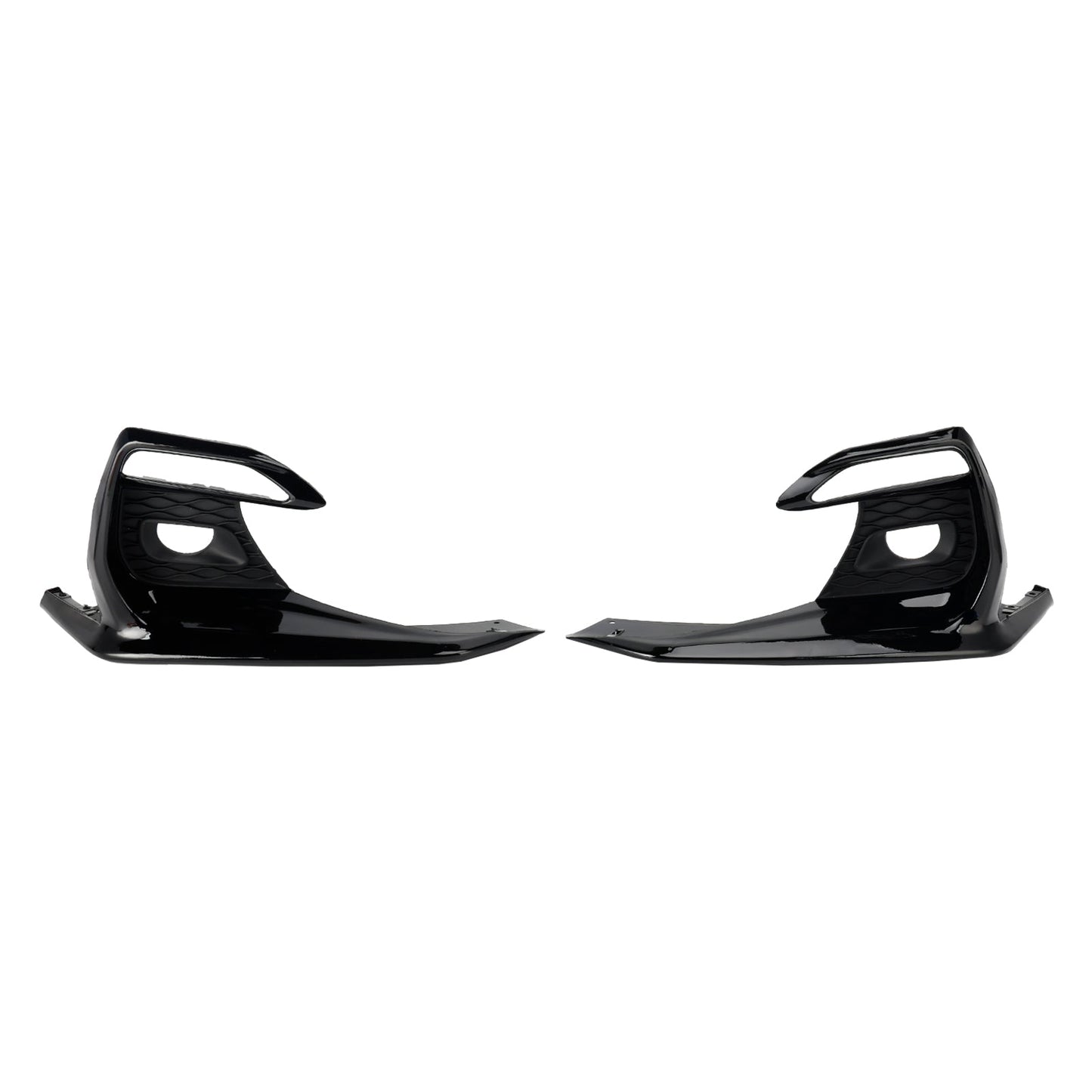 2018-2020 Infiniti Q50 Sport Bumper Fog Light Lamp Cover Black Grille Bezels