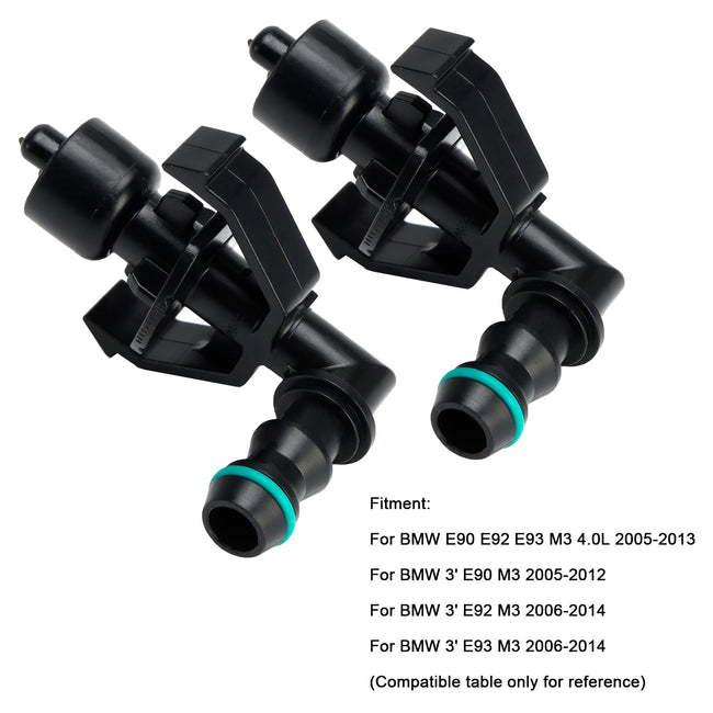 1 Pair Front Headlight Spray Washer Nozzle 61678044541 For BMW M3 2005-2013