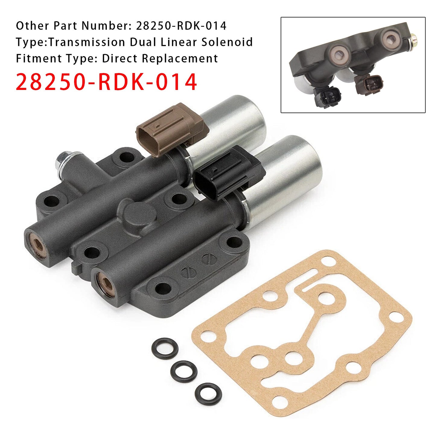 2007-2008 ACURA TL Transmission Dual Linear Solenoid 28250-RDK-014 014 28250RDK014