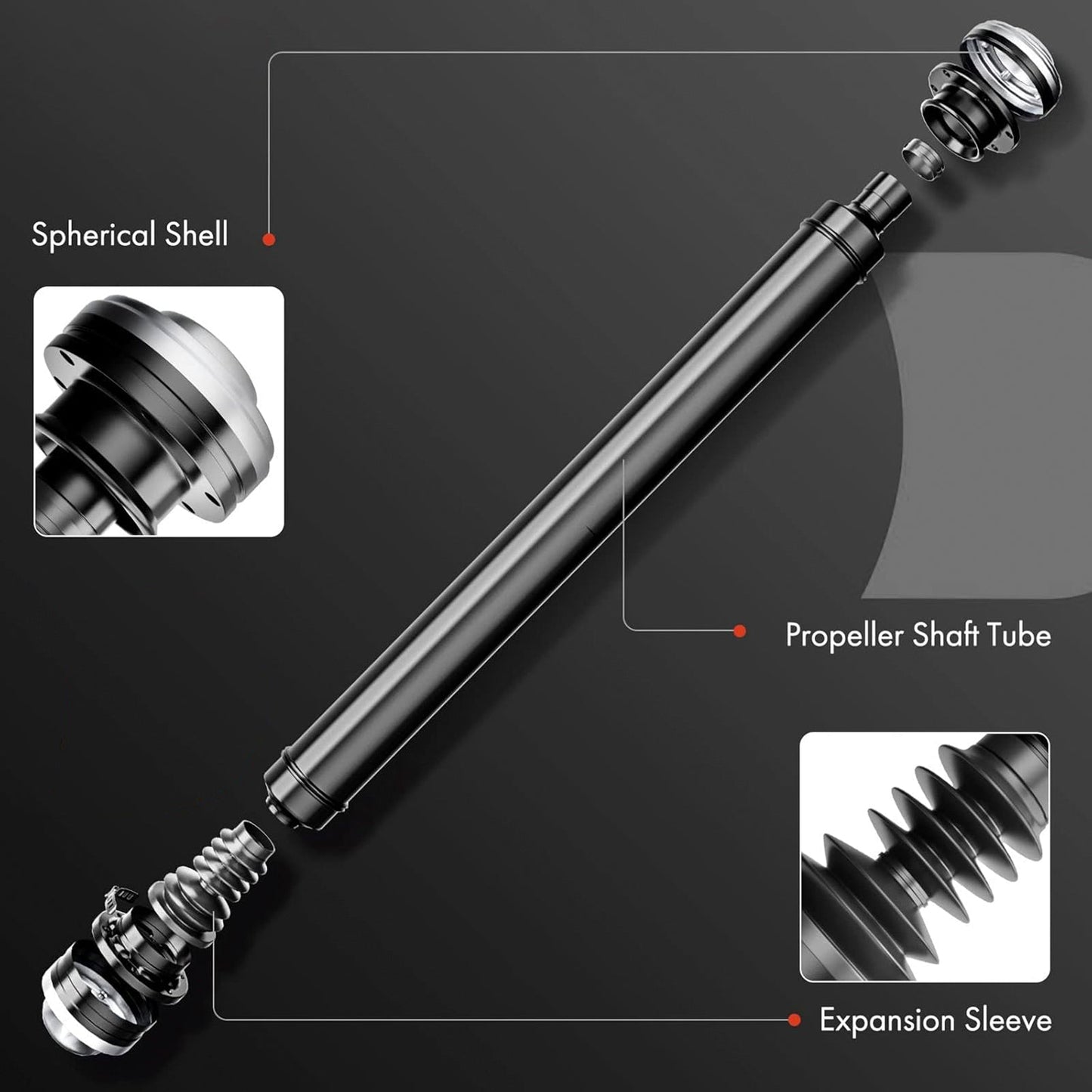 Front Driveshaft Prop Shaft Assembly For Mercedes-Benz GL350 X166 2013-2016