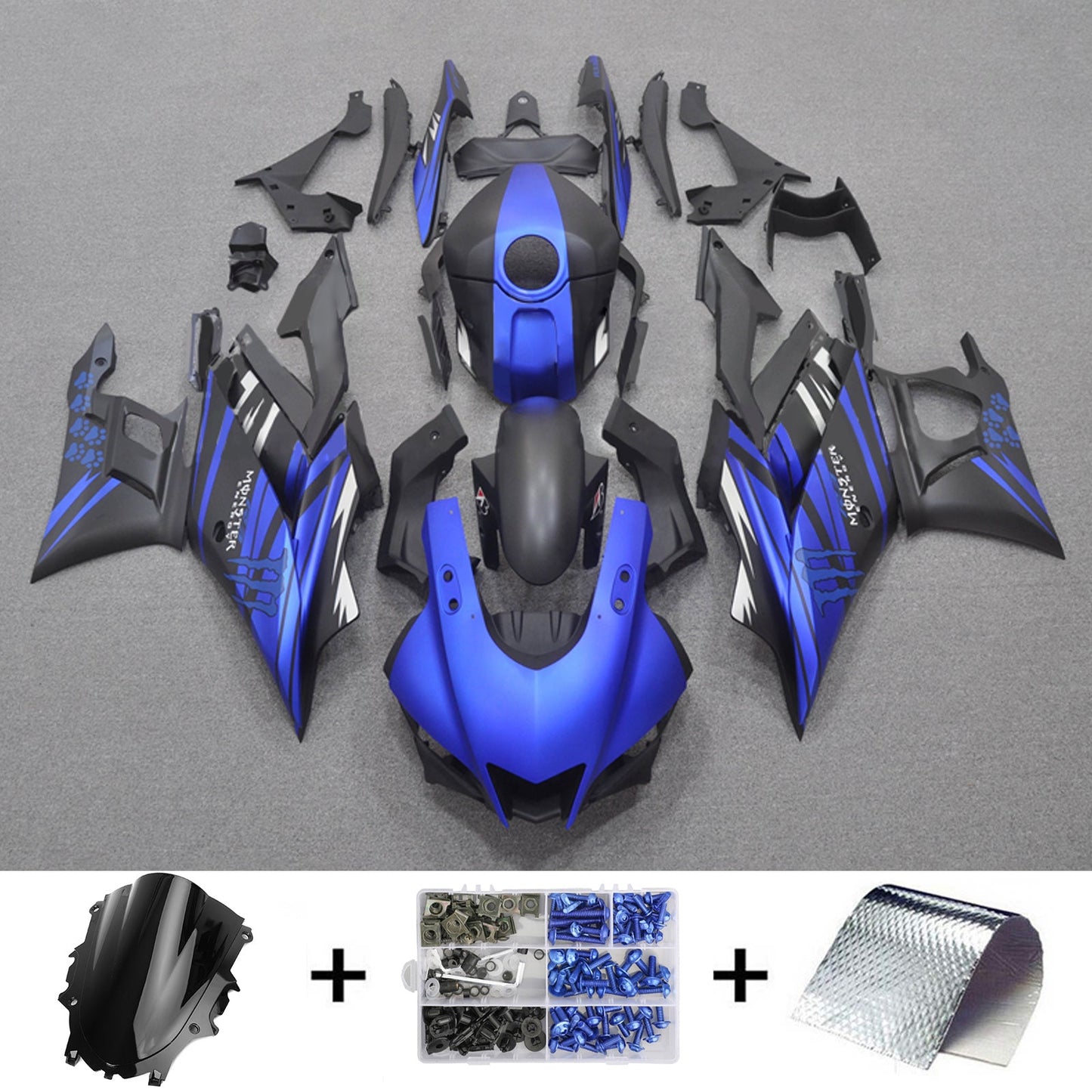 2019-2021 Yamaha YZF-R3 R25 Injection Fairing Kit Bodywork Plastic ABS