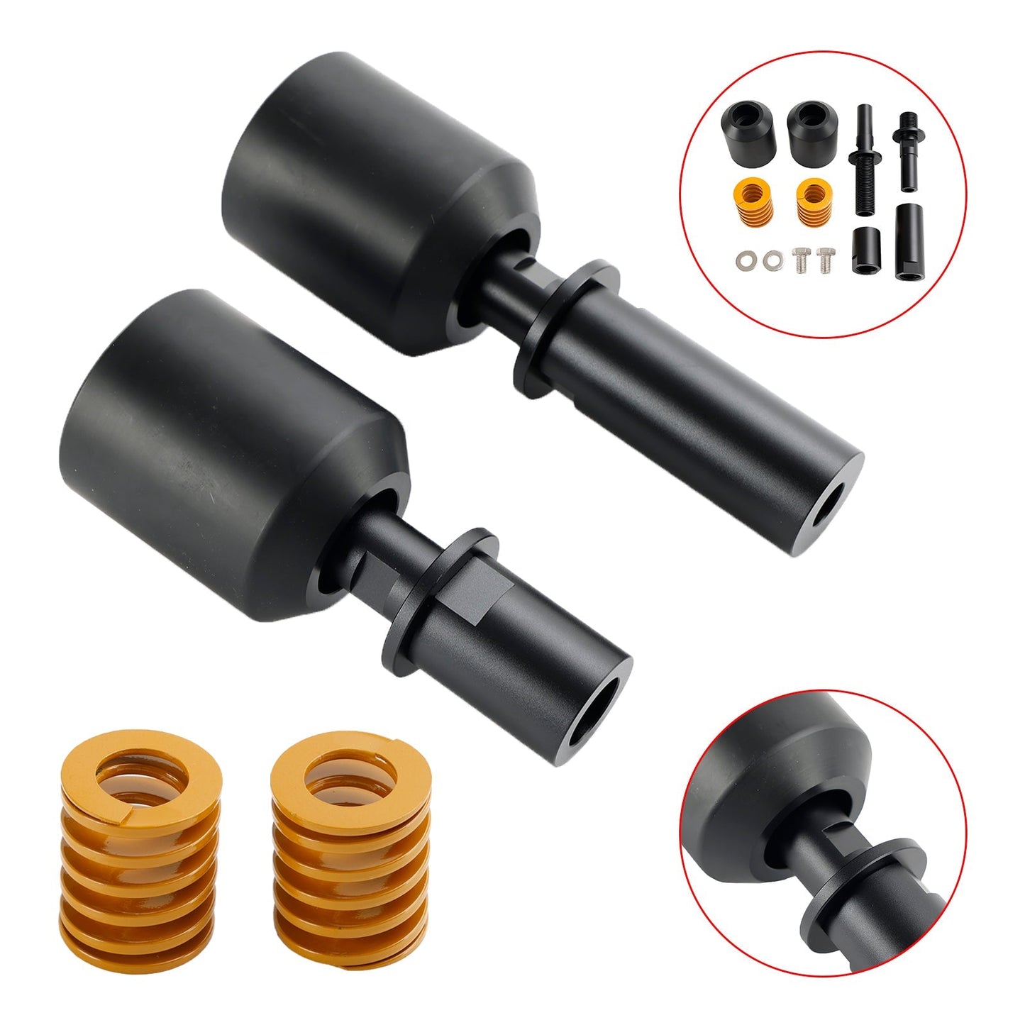 2023-2024 KAWASAKI ZX-4R Aluminum Frame Crash Slider Protection Black