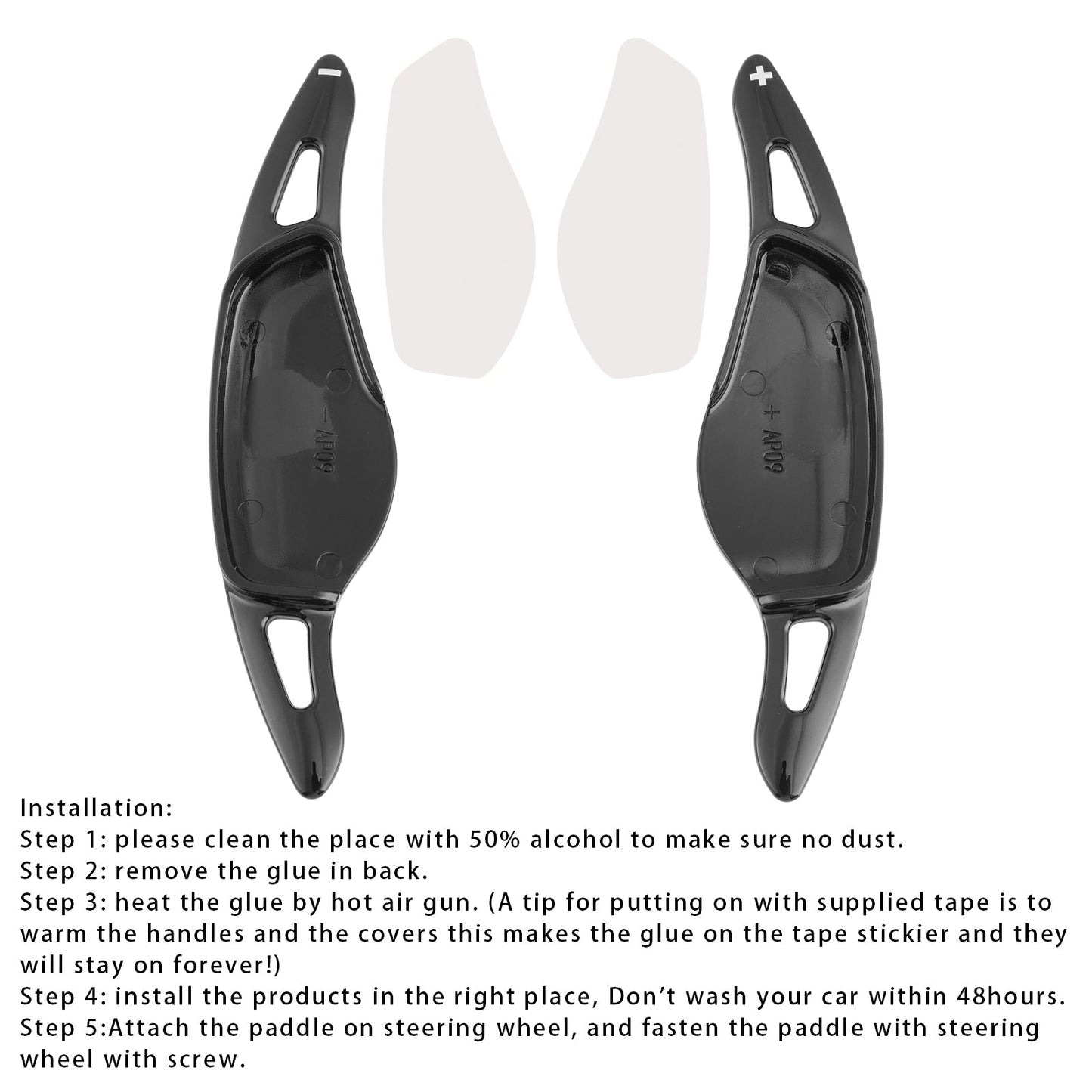 Steering Wheel Paddle Shifter Extensions For BMW G20 G21 G30 G31 F40 F22 Black