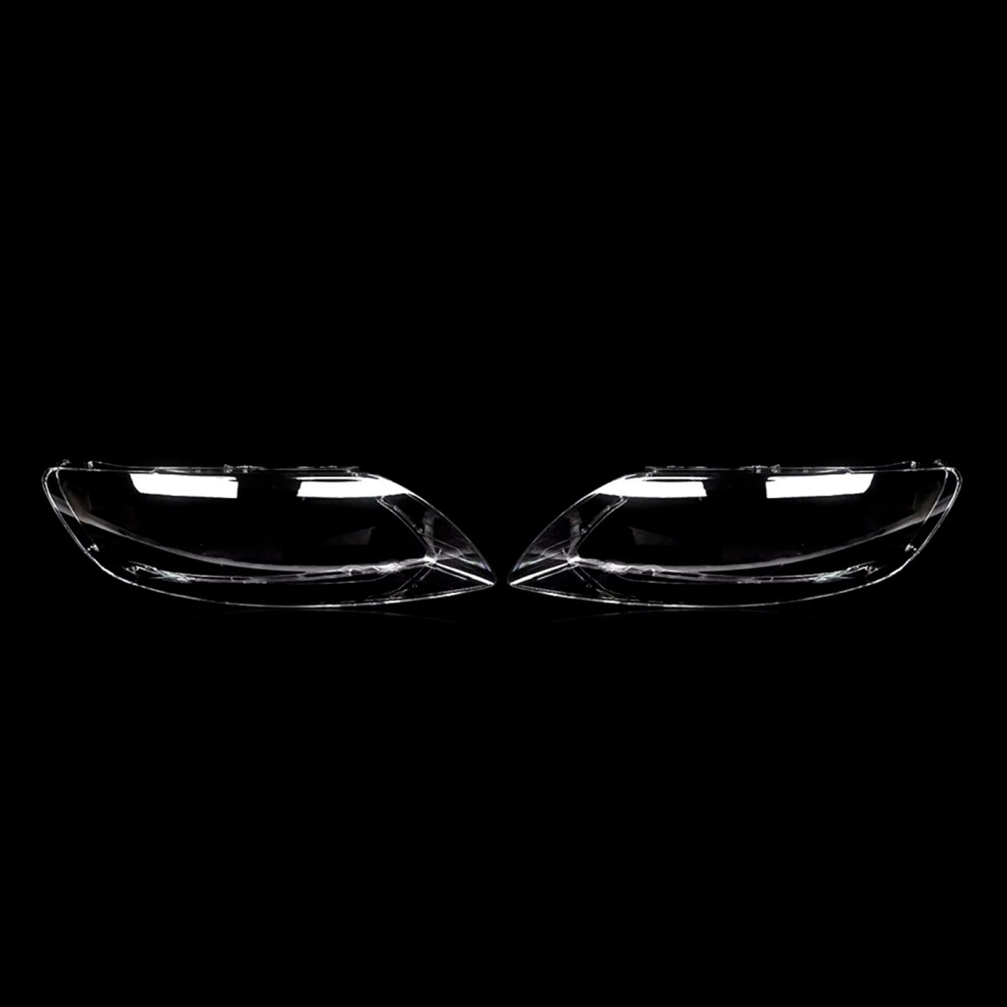 2PCS Front Headlight Glass Clear Cover For Audi Q7 2006-2015
