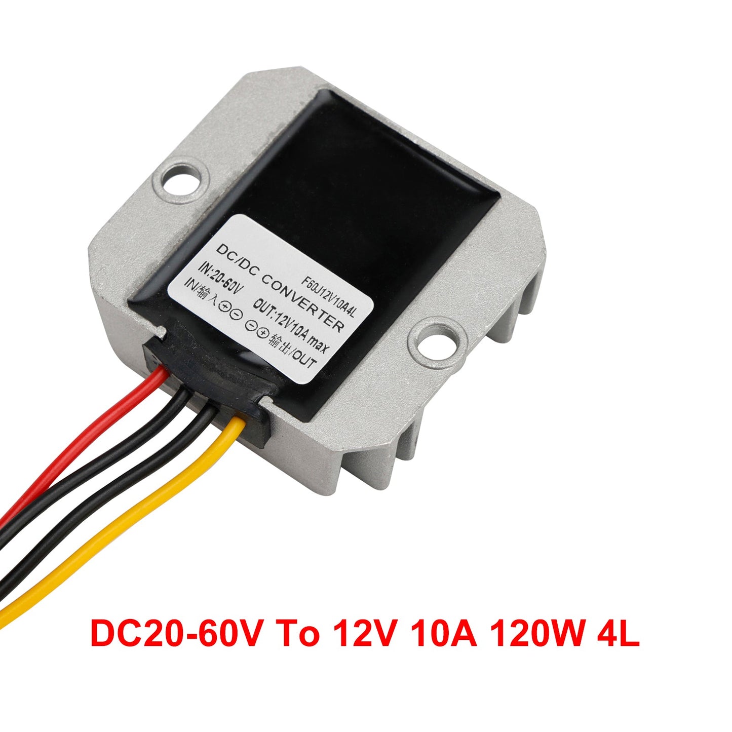 Waterproof DC 20-60V to 12V 120W 10A Step-Down Power Supply Converter Regulator