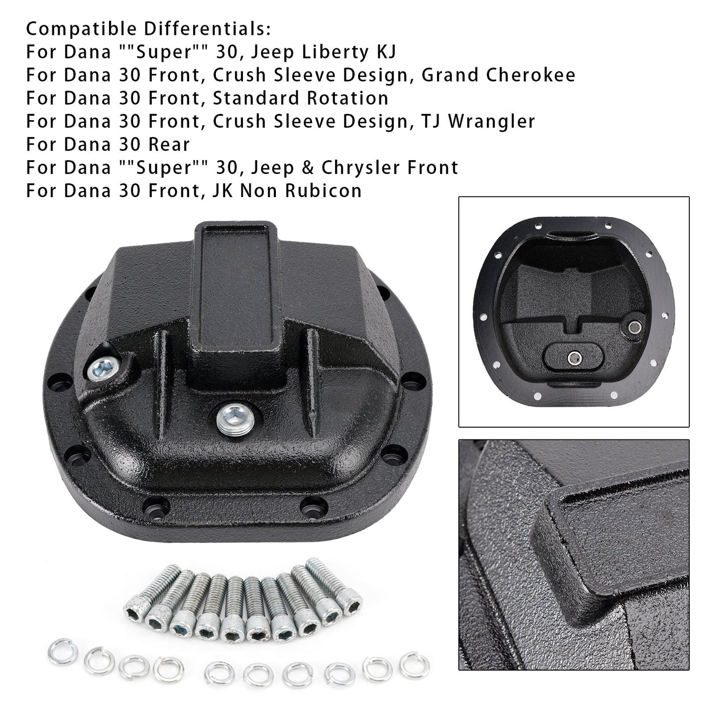 1981-1986 Jeep Scrambler Front Differential Cover for Dana 30 Yukon YHCC-D30