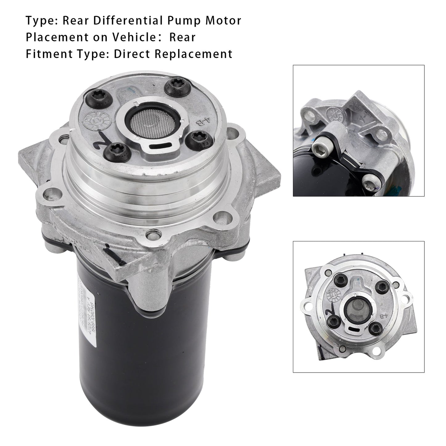 2020 Jeep/Cherokee Altitude High Altitude Latitude Latitude Plus Limited, Overland Trailhawk Trailhawk Elite Upland 2.0L L4 Rear Differential Pump Motor 68227808AA 68227808AB
