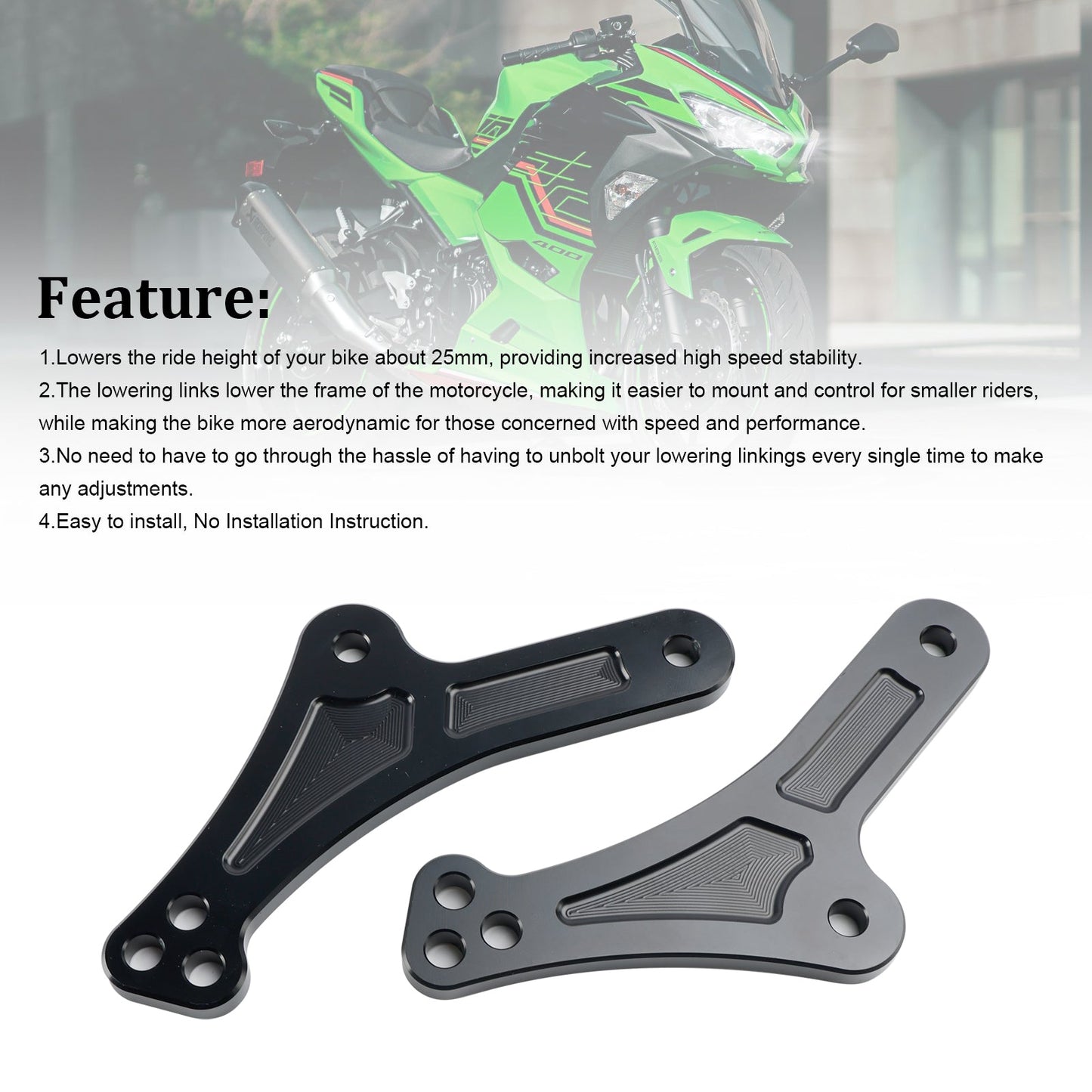 2023-2024 kawasaki ZX-25R ZX-4R Adjustable Lower Suspension Links For