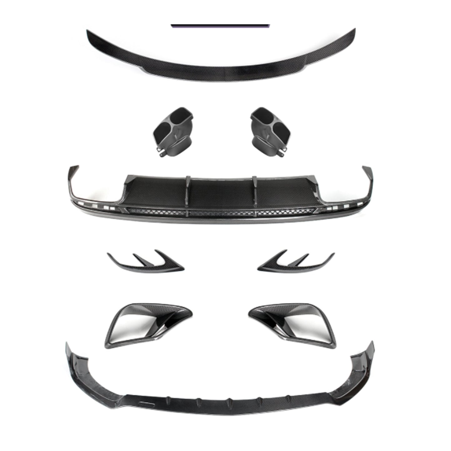 2019-2021 Fit Mercedes Benz W217 S63 S65 AMG Coupe Carbon Fiber Bumper Body Kit