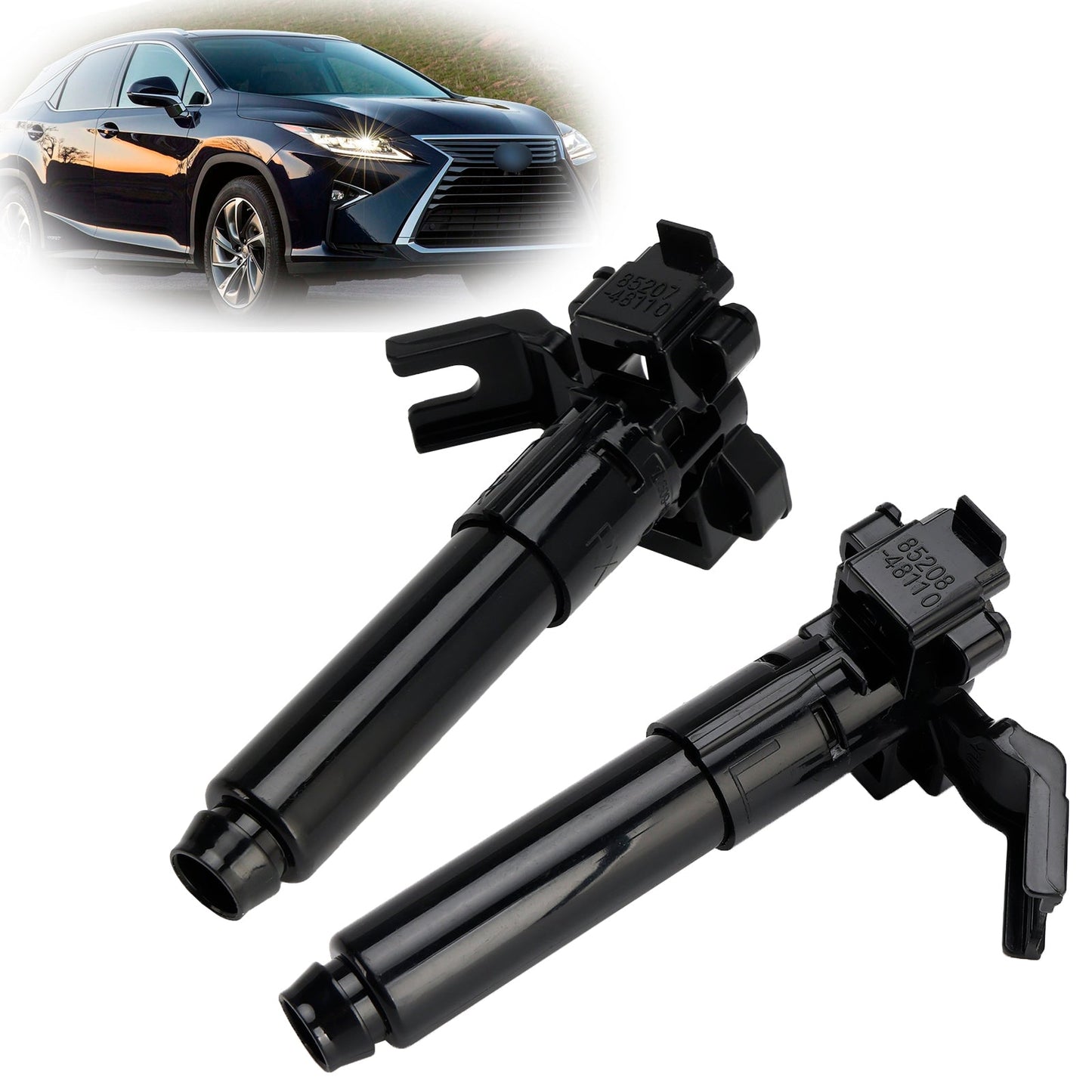 2016-2018 Lexus RX350 RX450 1 Pair Front Headlight Spray Washer Nozzle