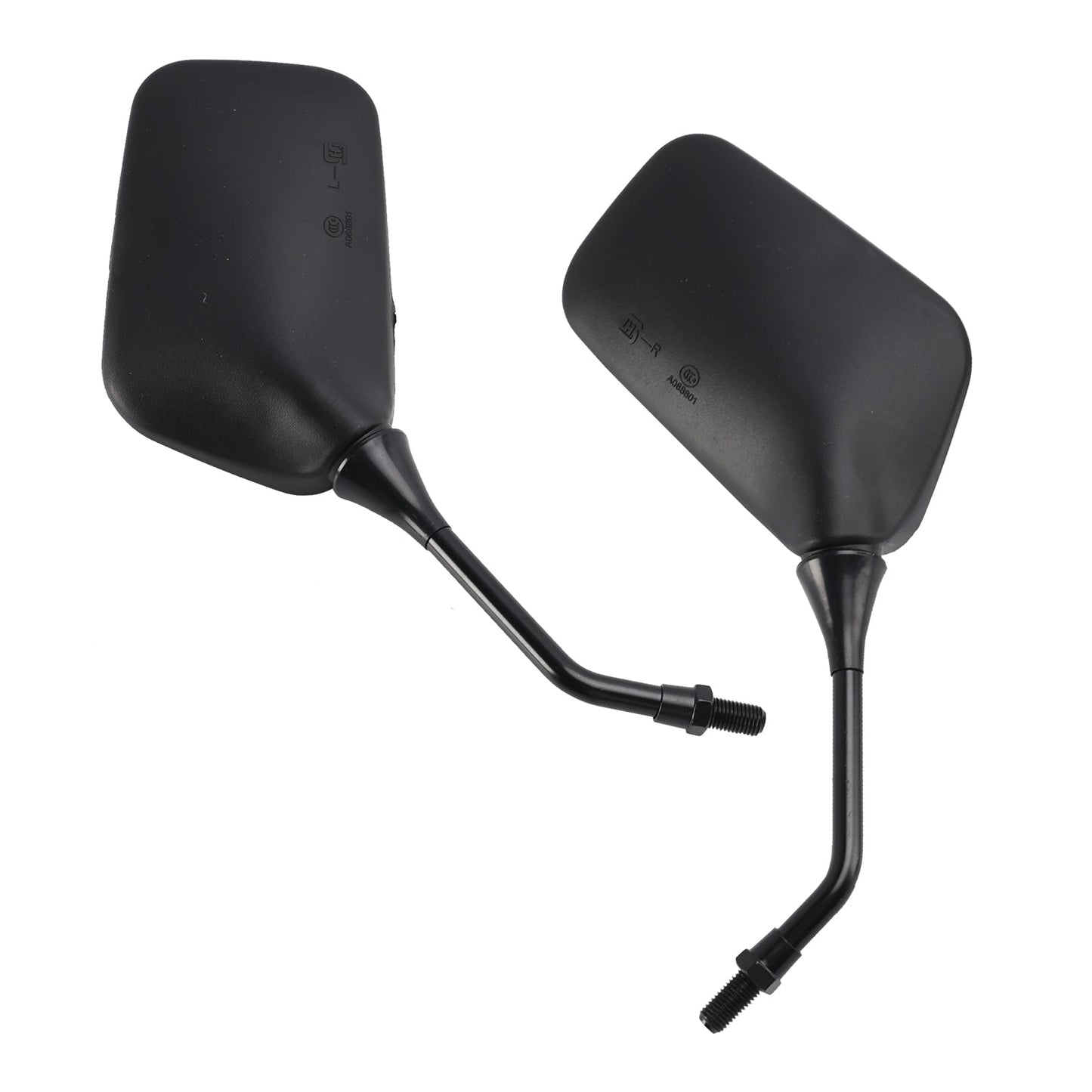Pair Black Mirrors M10 Rearview Mirrors For Kawasaki KLR250 KLR600 KLR650