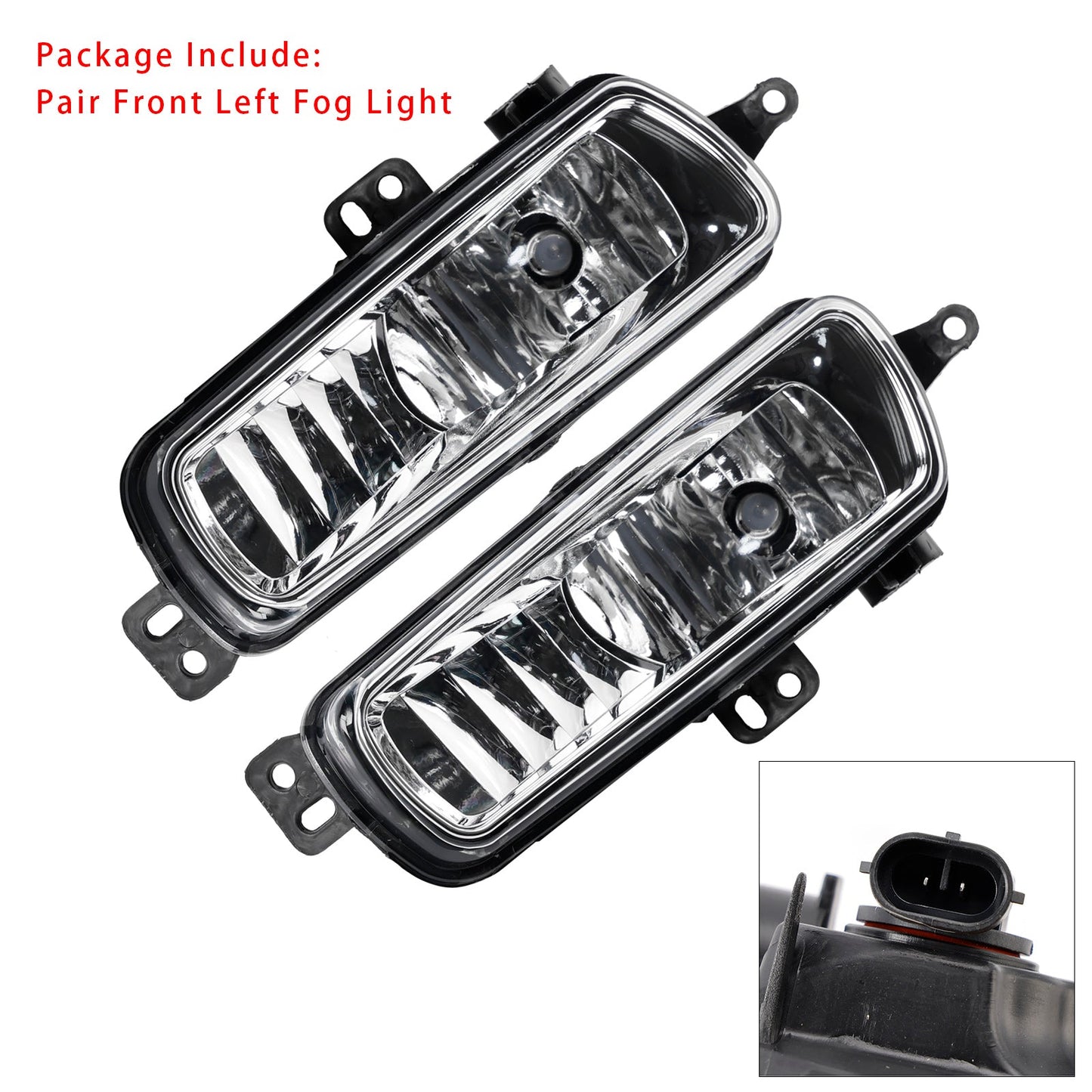 Pair Front Fog Light Lamps With Bulbs For Ford Transit Custom 2014-2023