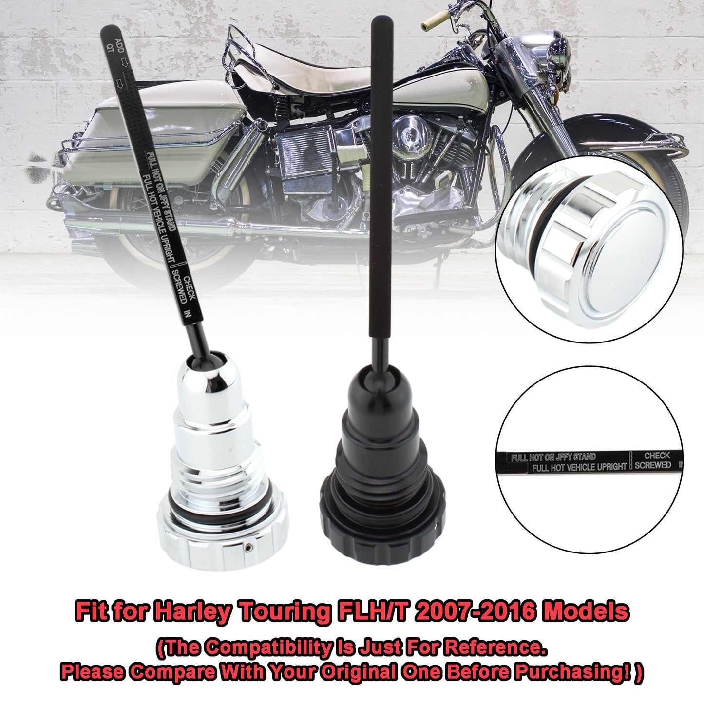 2007-2016 Harley Touring FLH/T Models Oil Dipstick Tank Cap Plug For Touring FLH/T