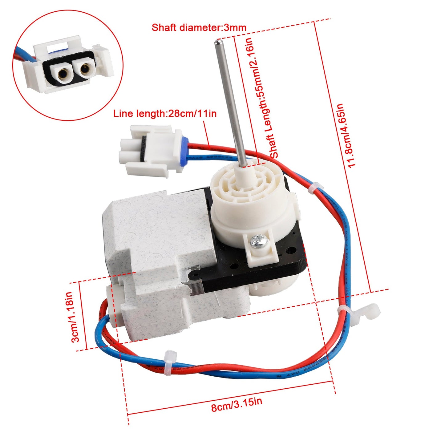 294D1233P002 WR01F04574 Refrigerator Evaporator Condenser Fan Motor for MABE