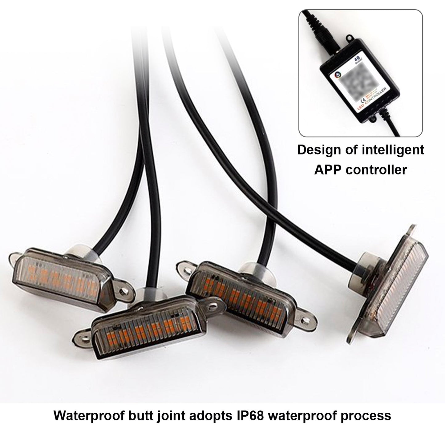 5Pcs Front Grille LED Lighting RGB With APP Controller For SUV off-road vehicles