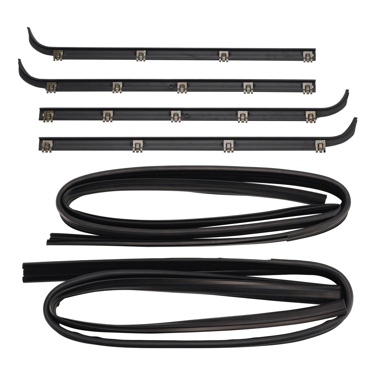 1987-1996 Ford Bronco Window Sweep 4PCS Door Window Seal Belt Weatherstrip+2PCS Seal Kit
