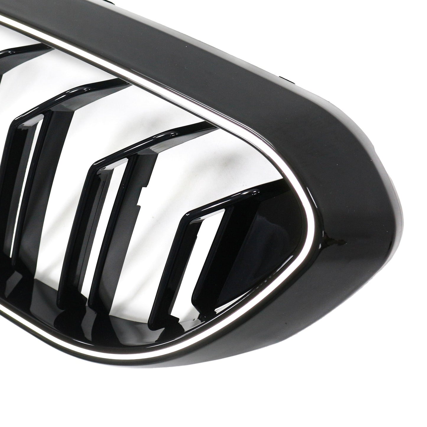 2017-2020 BMW 5 Series G30 G31 Double Slat Front Kidney Grille Gloss Black