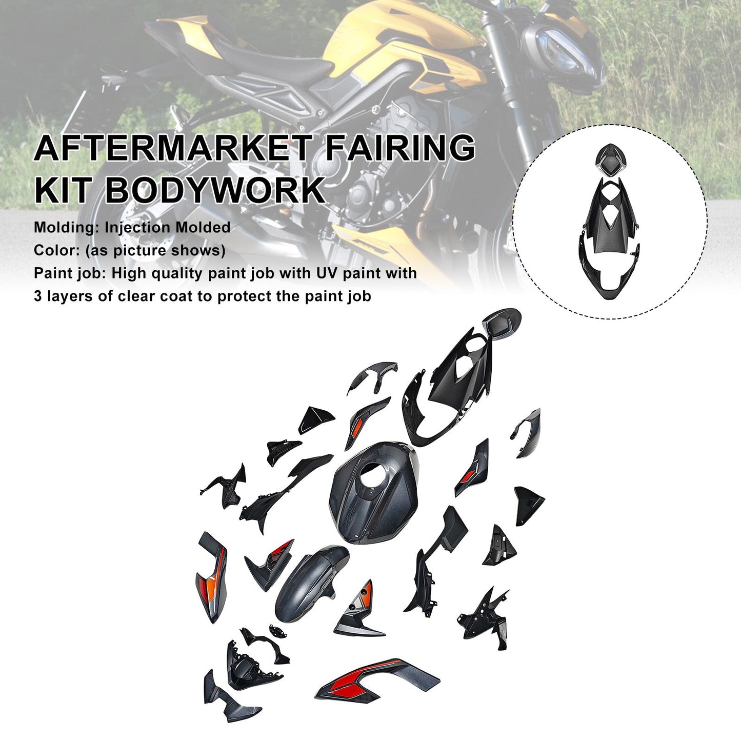 Injection Bodywork Fairing Kit for Street Triple 765 R/RS 2023-2025