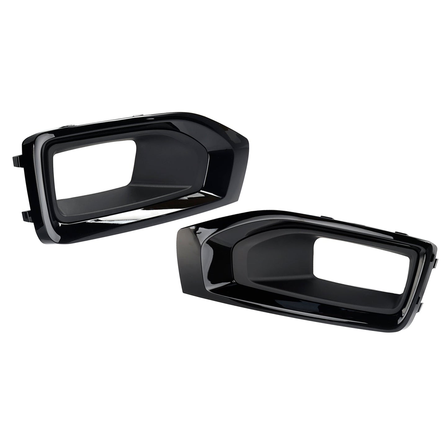 2015-2018 Yukon (submodel: Denali, SLE, SLT) Fog Light Lamp Cover Gloss Black Trim Pair 22936426