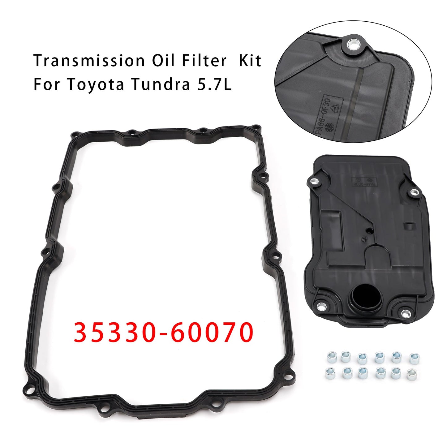 Toyota Tundra 5.7L Transmission Oil Filter Strainer W/ O-Ring & Gasket 35168-34020 35330-60070 90301-31014