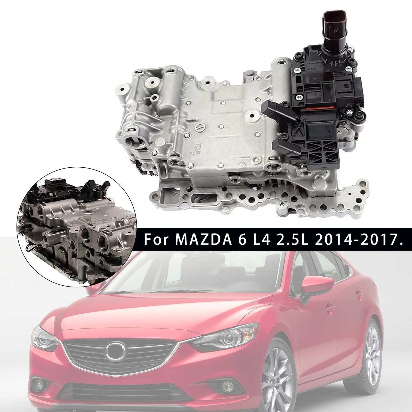 2014-2017 MAZDA 6 L4 2.5L VALVE BODY 6 SOLENOIDS CAST#FZ01 238740A FW6A-EL