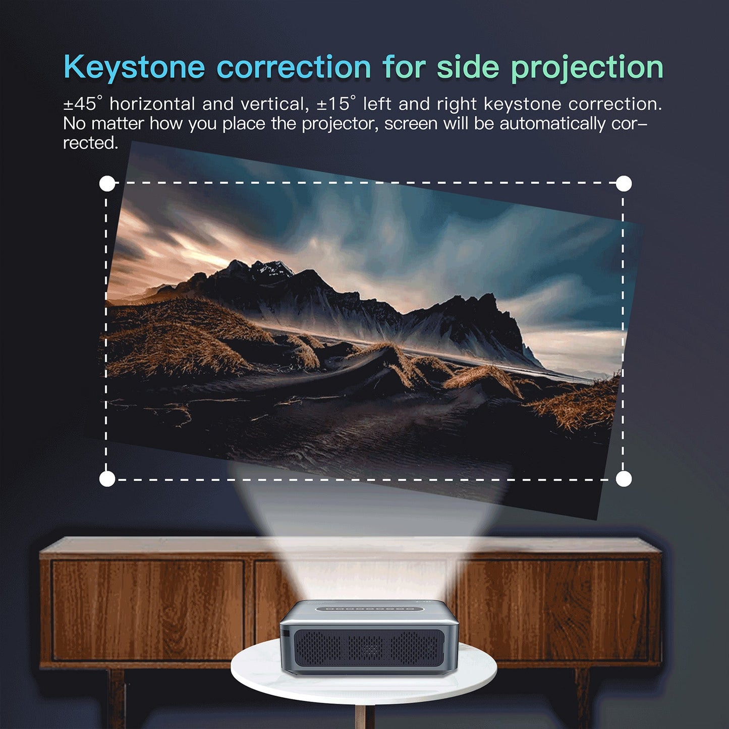 Ultra HD 8K Decoding Projection 1080p Home Movie Projector Phone Laptops Android