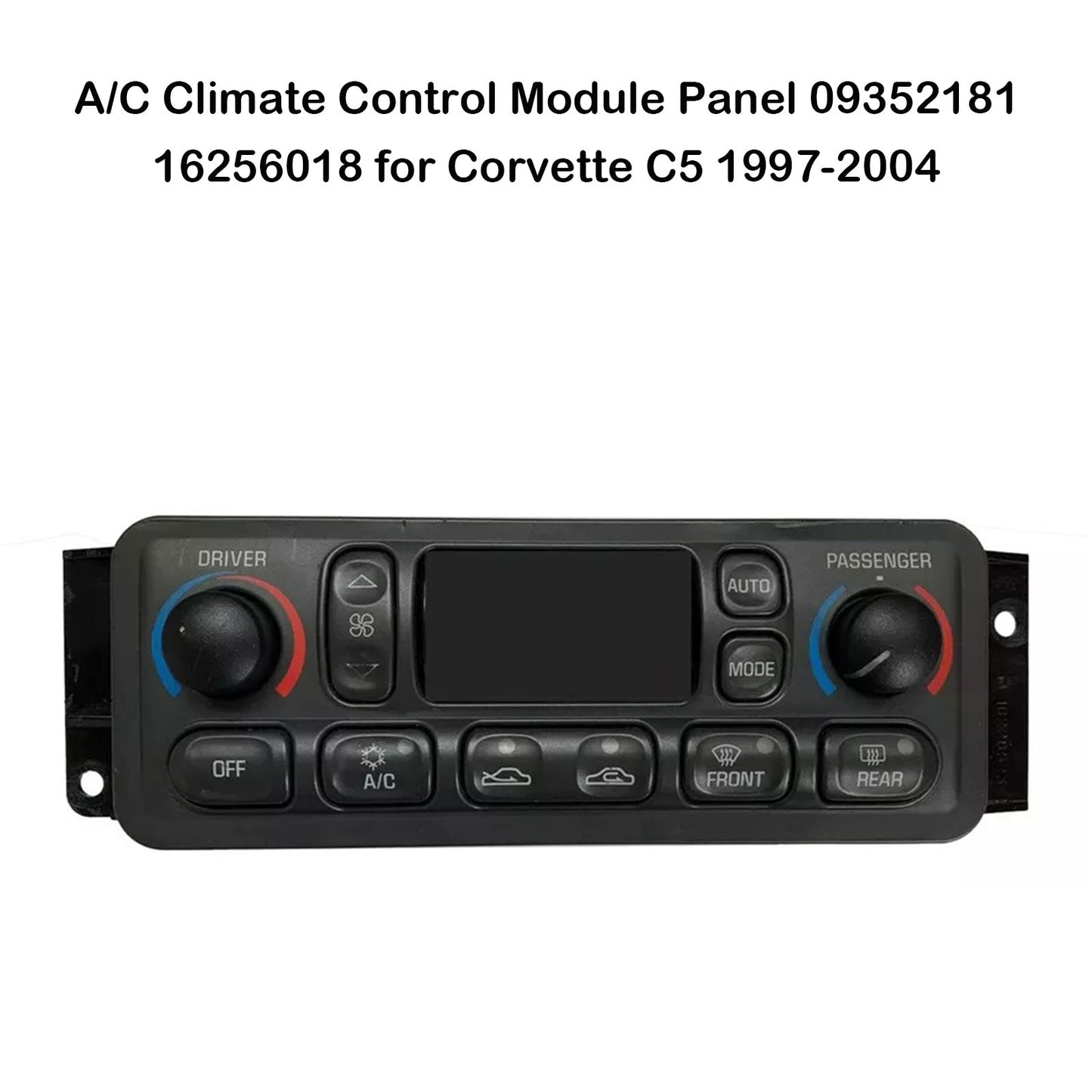 1997-2004 Chevrolet Corvette C5 Corvette A/C Climate Control Module Panel 09352181 16256018