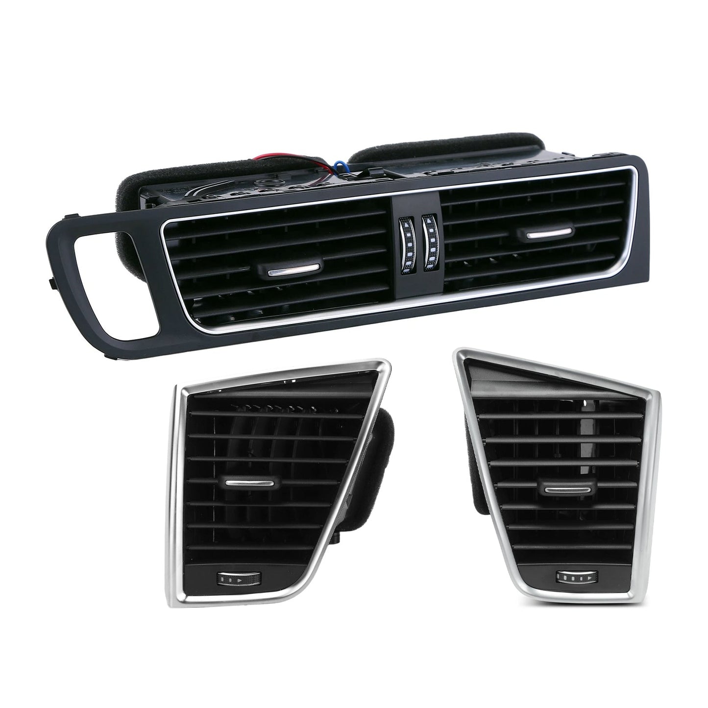 8R1820951 8R1820902 3pcs Center Panel Dash Louver Air Vent A/C Outlet For Audi SQ5 3.0L 2009-2017