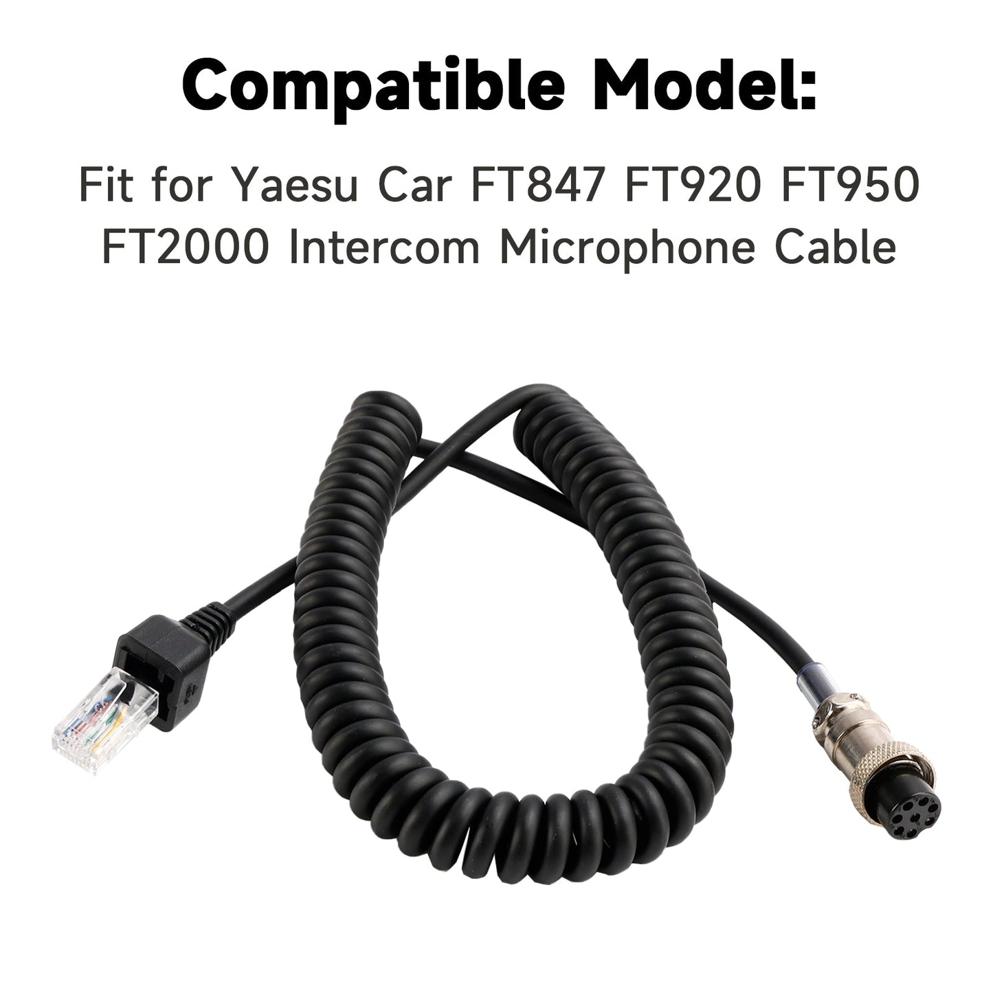 MH-31B8 Microphone Cable For Yaesu FT920 FT950 FT2000 Intercom Microphone Cable