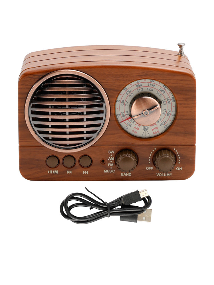 Retro-Style Decorative Radio Mini Portable Music Player Bluetooth Speaker Radio