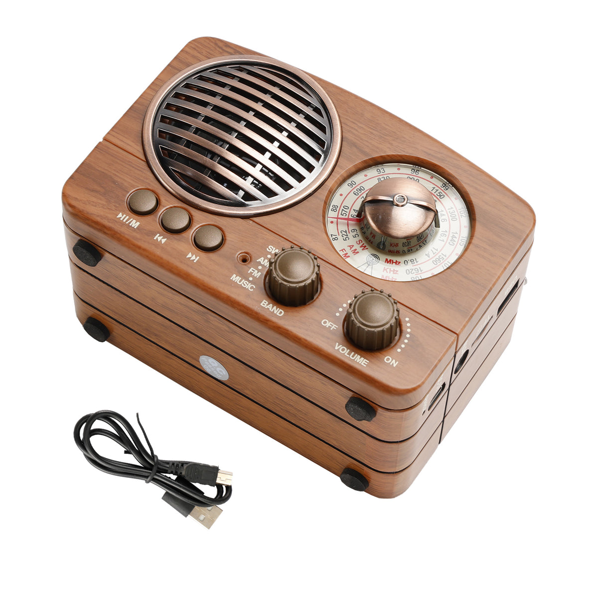 Retro-Style Decorative Radio Mini Portable Music Player Bluetooth Speaker Radio