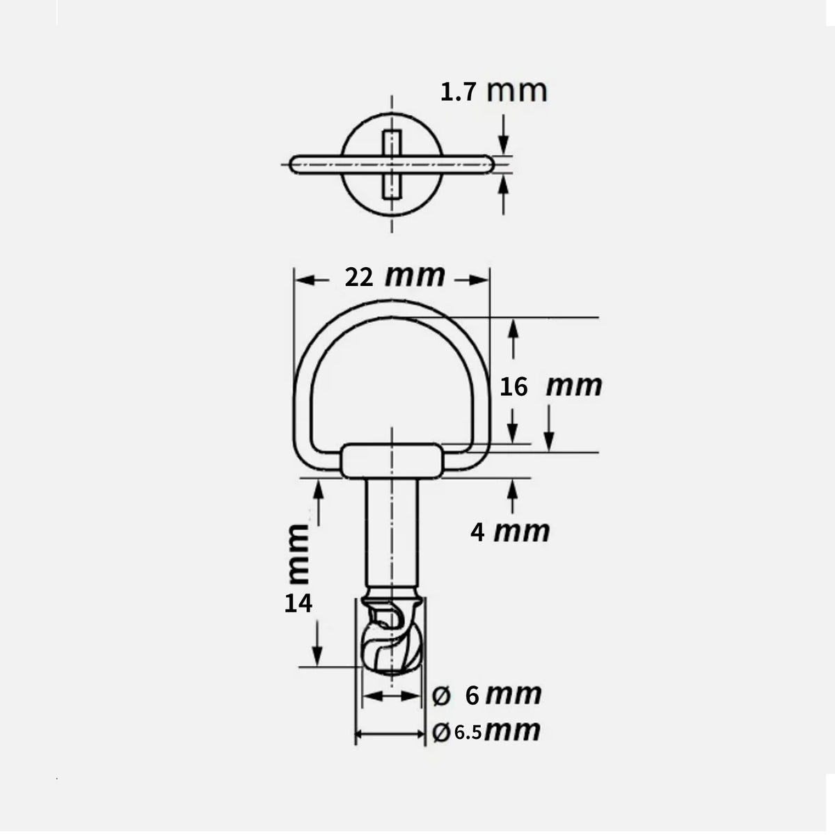 10x Fairing Panel Quick Release Fastener Bolt Quarter Turn Fasteners Bolts 14mm