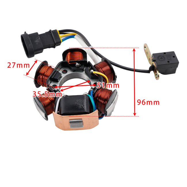 6-Pin Stator Magneto 639865 For Piaggio Zip SP TPH Typhoon NRG Power MC3 50cc 2T