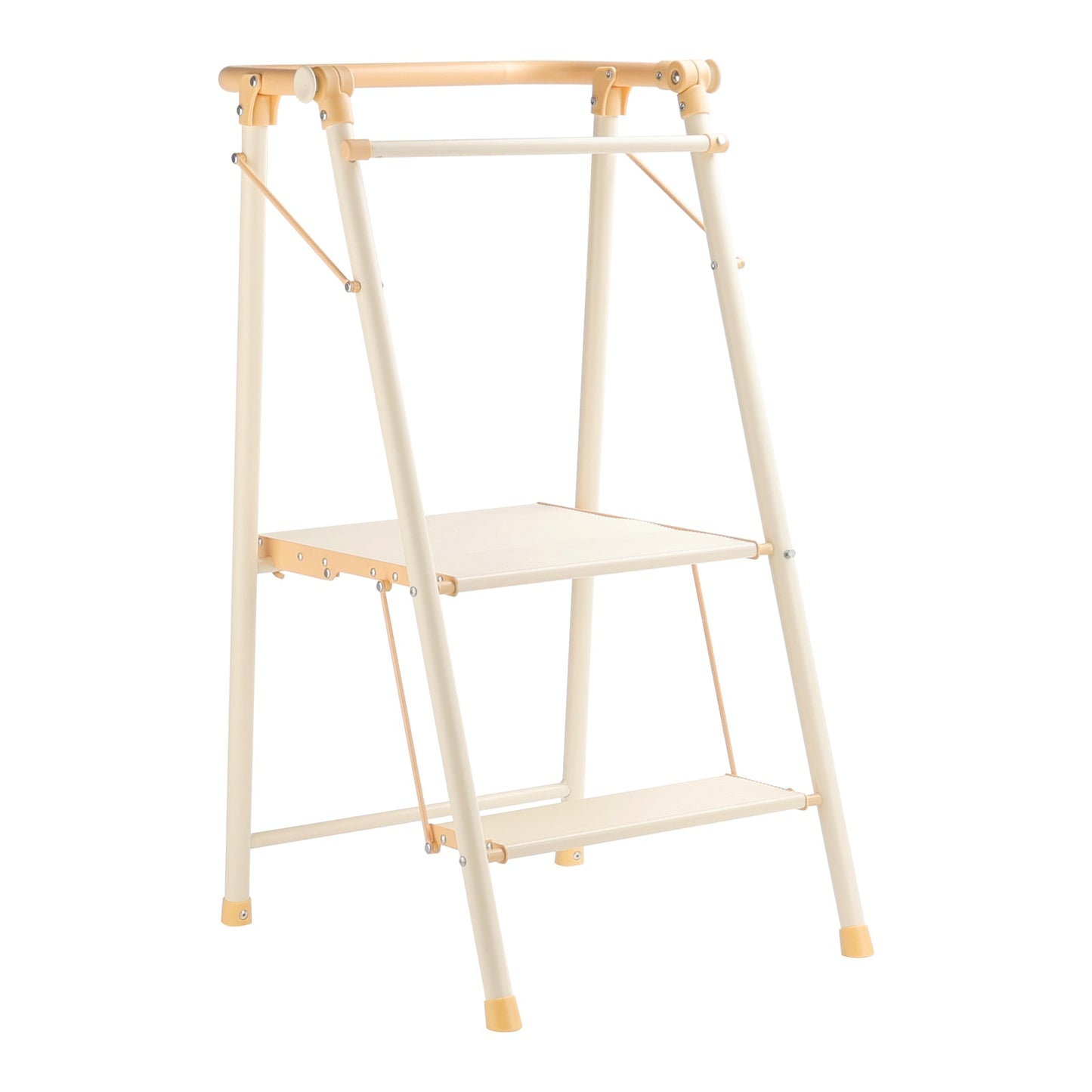 2-Step Kitchen Stepper Adult Folding Step Stool Kids Folding