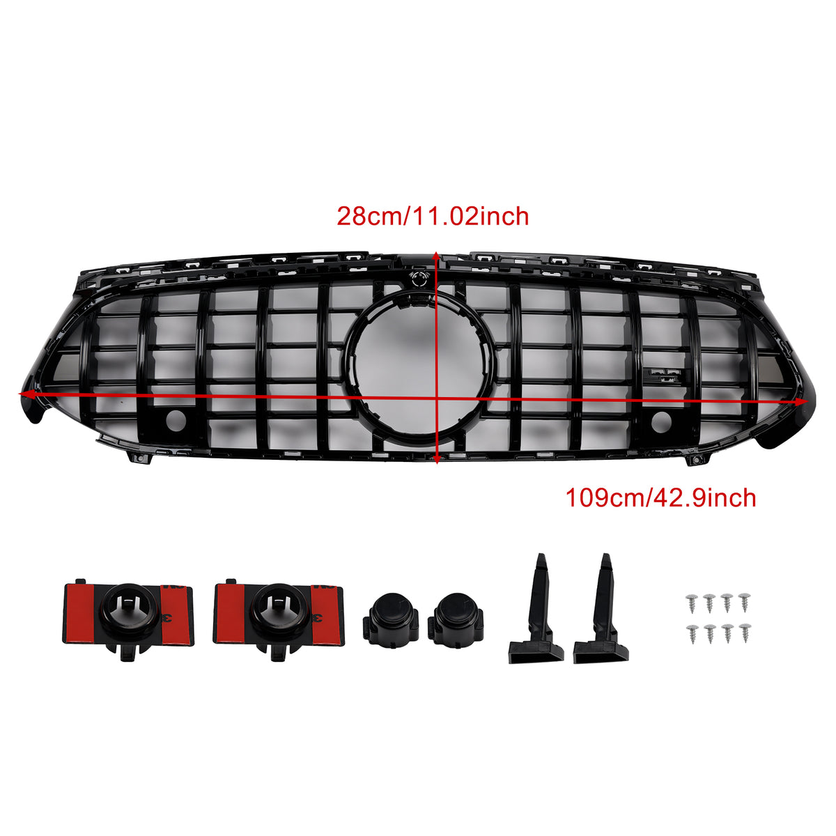 Gloss Black Front Grill Grille Fit Mercedes A-Class W177 A35 A180 2023-2025