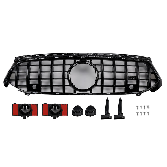Gloss Black Front Grill Grille Fit Mercedes A-Class W177 A35 A180 2023-2025