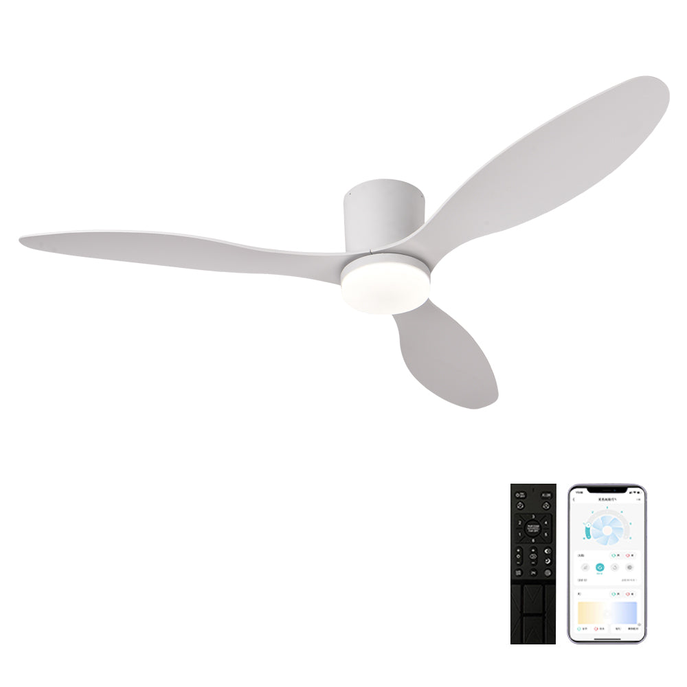 52” Profile Ceiling Fans with Lights Remote/App Control