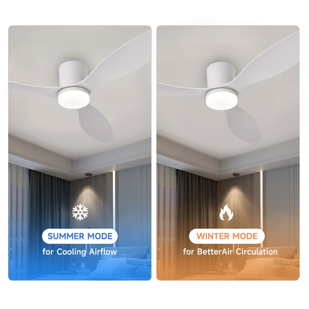 52” Profile Ceiling Fans with Lights Remote/App Control