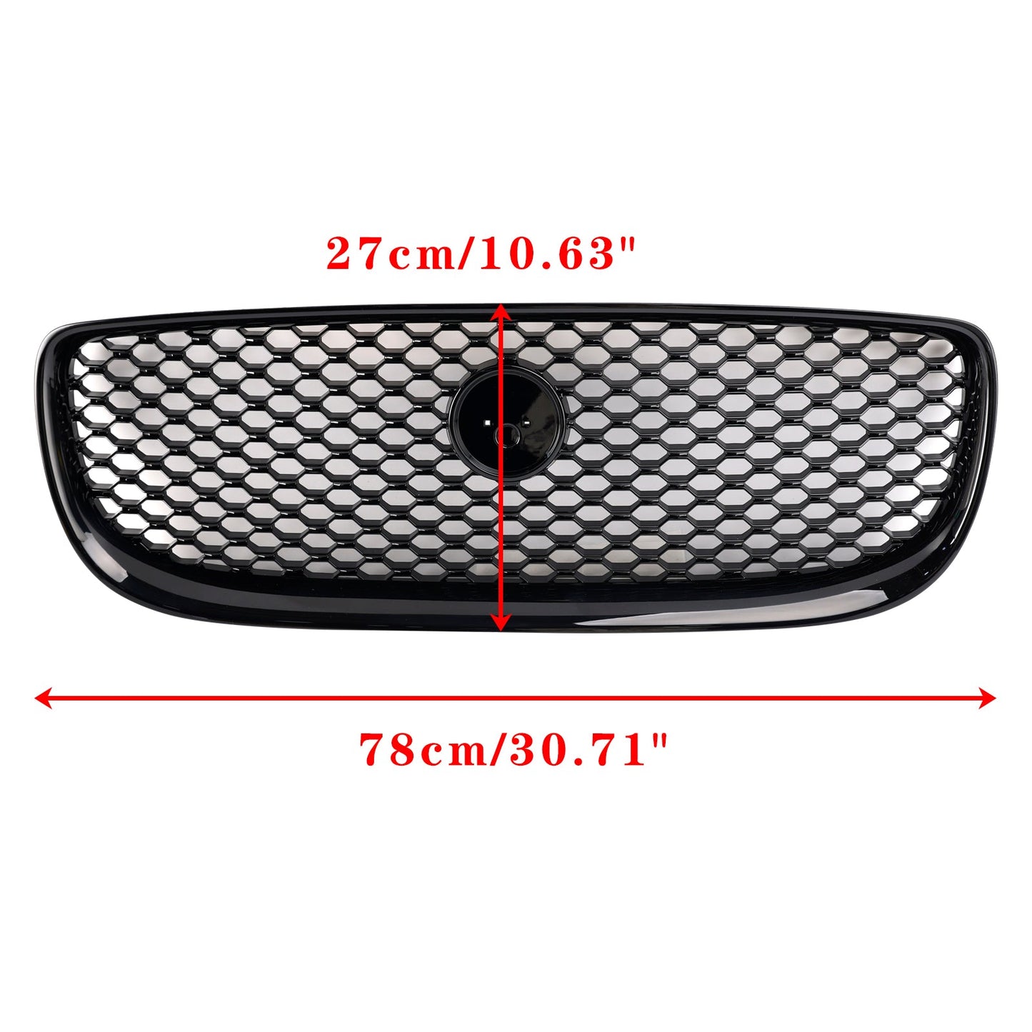 Gloss Black Honeycomb Front Bumper Grille Grill Fit Jaguar XE 2015-2018