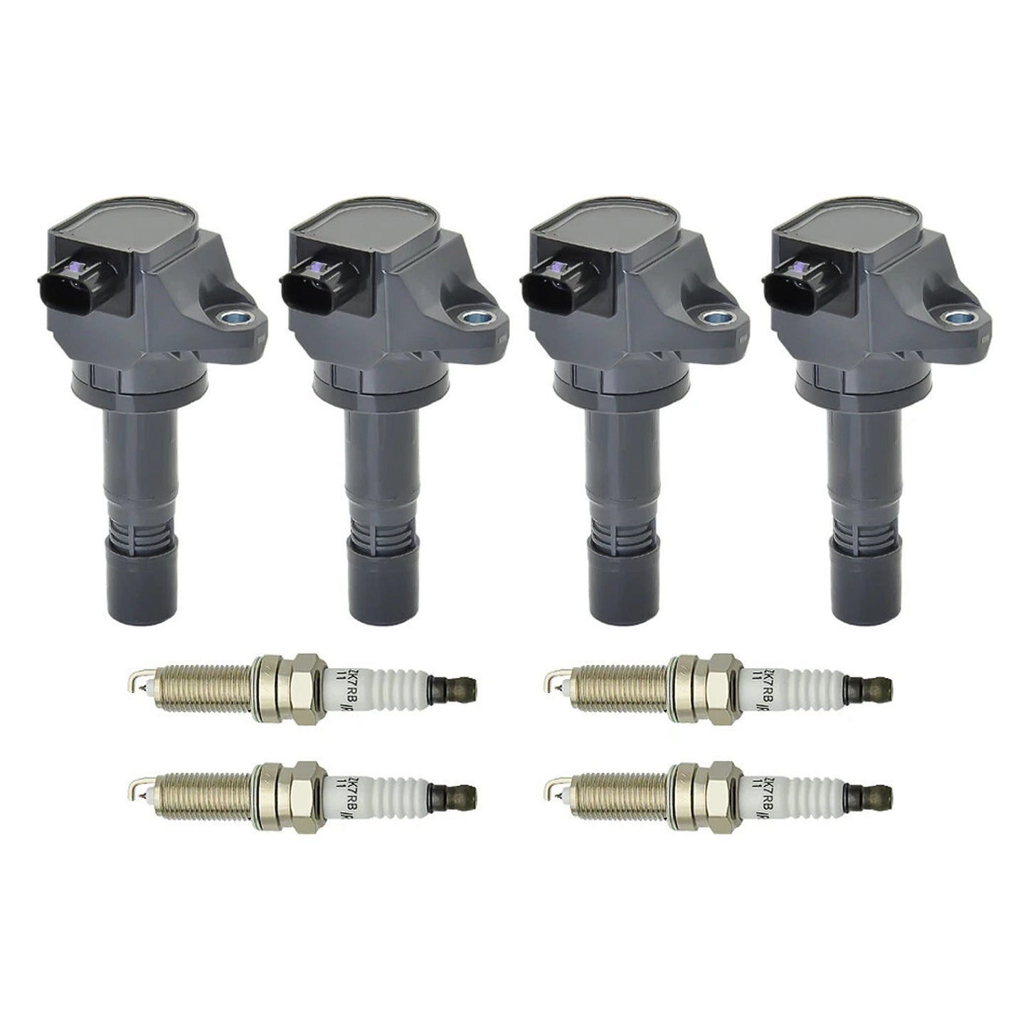 4x Ignition Coil+4x Spark Plug UF672 For Acura ILX 2.0L Honda Civic HR-V 1.8L